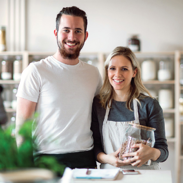 Small business couple